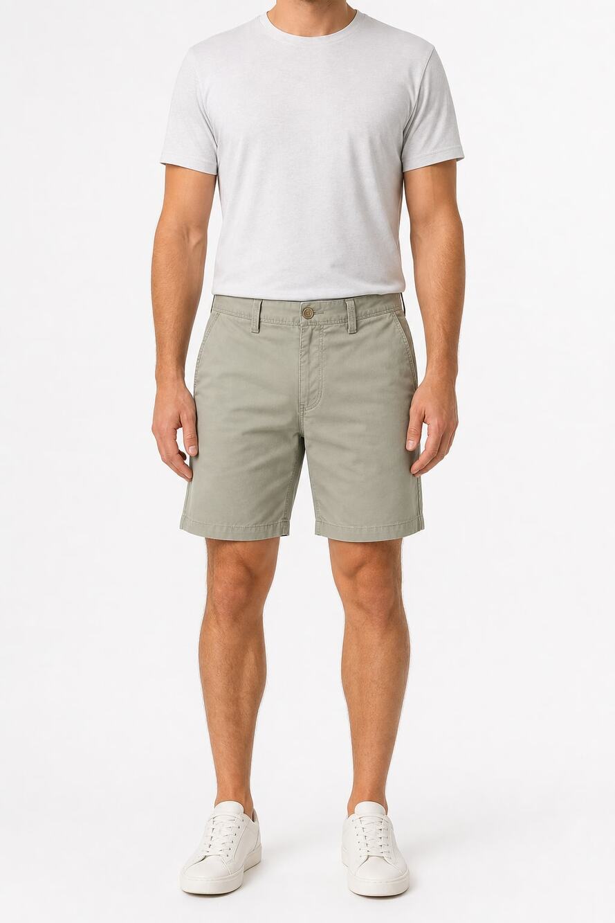 Tommy Bahama Men's Khaki Flat Front Cotton Stretch Shorts Size 34 Classic Preppy